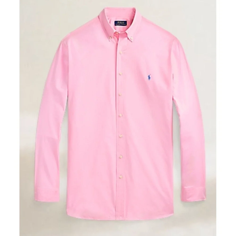 Polo Ralph Lauren Cotton Classic Pink Long Sleeve Blue Pony Men's Size 3XLT NWT